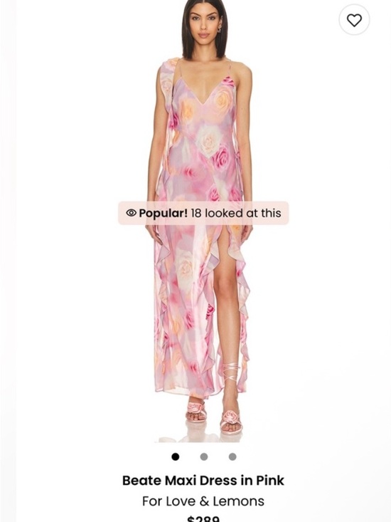 For Love And Lemons Dresses & Skirts - For Love & Lemons Pink Floral Beate Maxi Dress